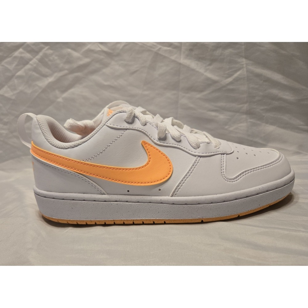 Nike Court Borough Low Recraft 5.5Y Orange/White Sneakers Shoes NEW Hot Colors!‎